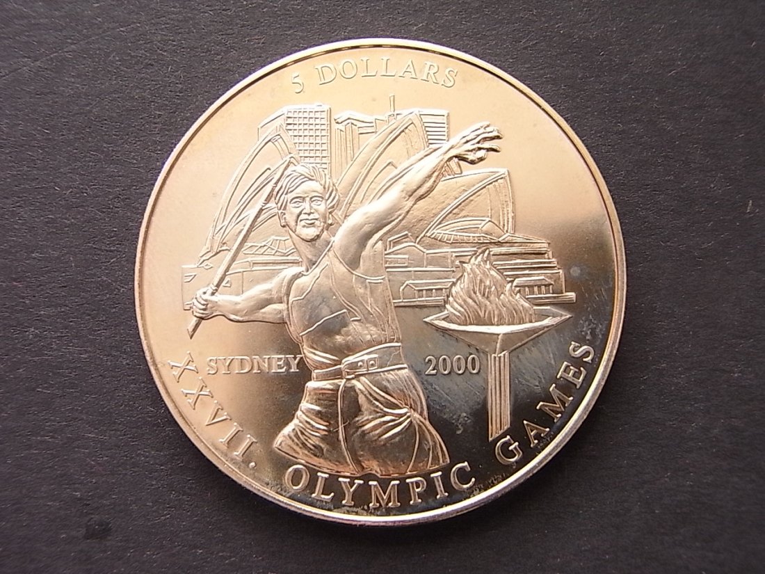  Liberia 5 Dollar Olympiade Sydney 2000 stgl   