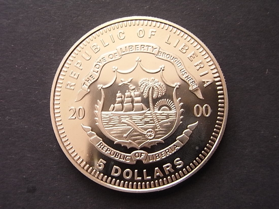  Liberia 5 Dollar Olympiade Sydney 2000 stgl   