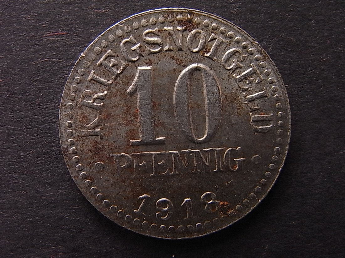  Braunschweig 10 Pfennig 1918 Eisen vzgl Fleck   