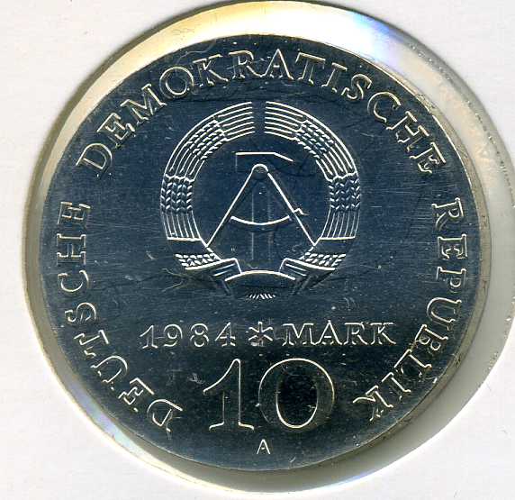 10 Mark 1984 Brehm stempelglanz