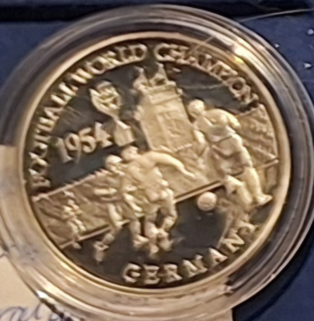  Sambia 500 Kwacha 2001 Serie:Fußball-Weltmeister 1954 - 15g 999er Silber   