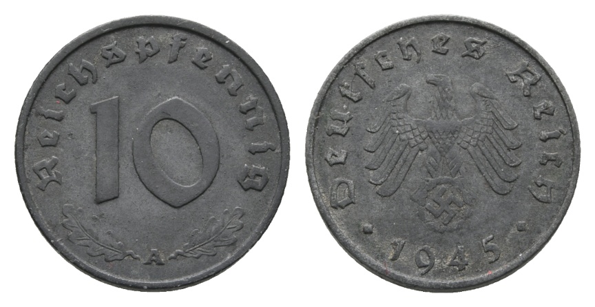  Deutsches Reich; Drittes Reich; 10 Pfennig 1945 A   