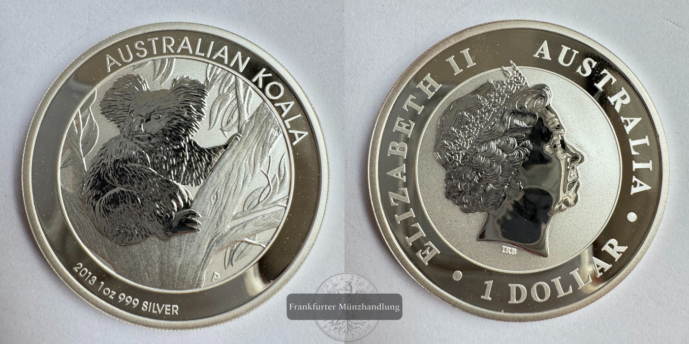  Australien 1 Dollar 2013 Koala FM-Frankfurt KM#1979 Feinsilber: 31,1g   
