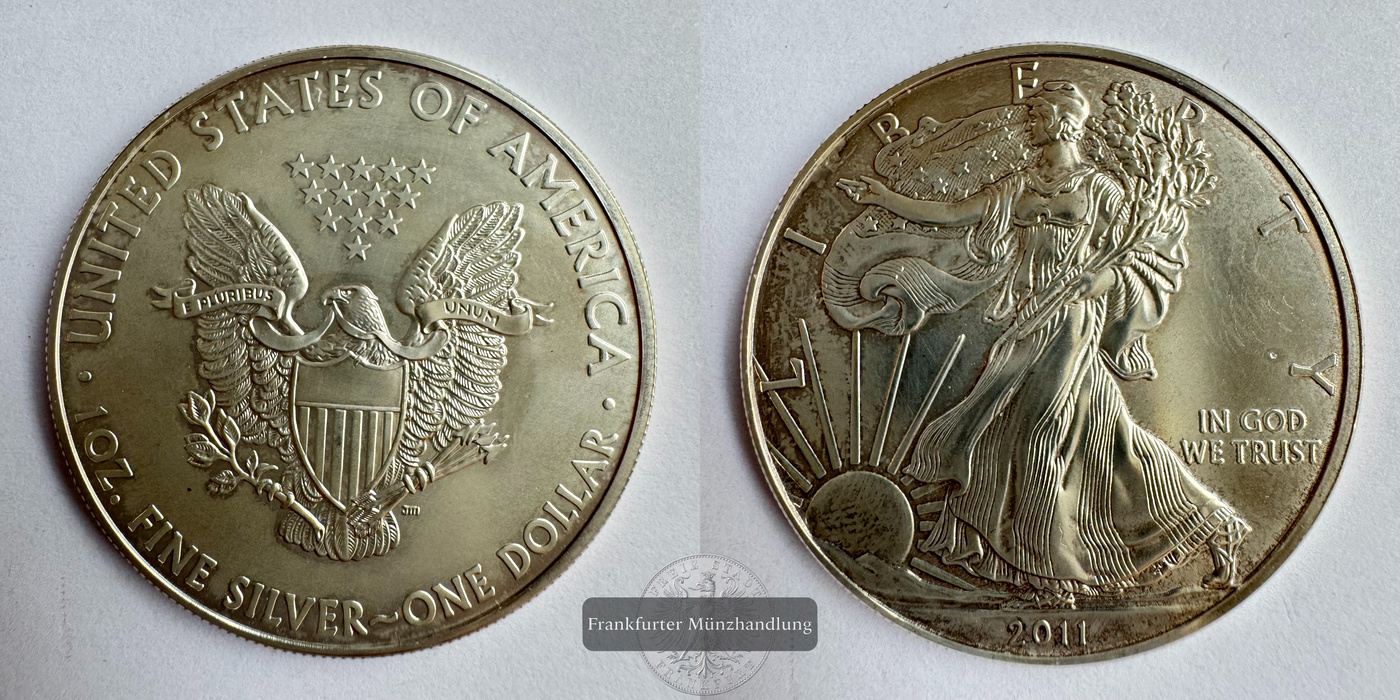  USA 1 Dollar American Silver Eagle 2011 (1986-2021) FM-Frankfurt KM#273 Feinsilber: 31,1g   