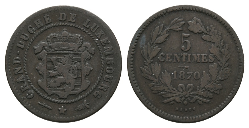 Luxemburg; 5 Centimes 1870