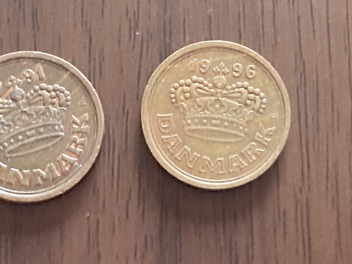 Münze Münzen Umlaufmünze Dänemark 25 Öre 1996