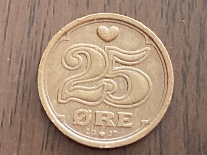 Münze Münzen Umlaufmünze Dänemark 25 Öre 1997