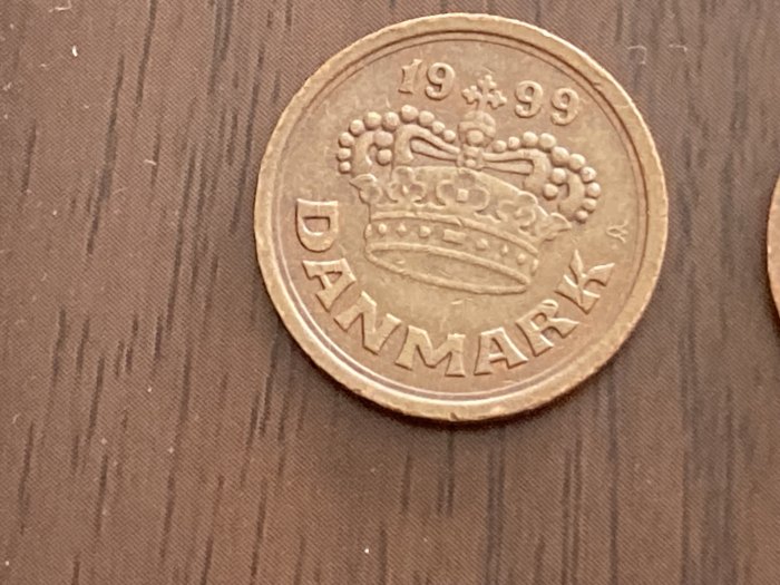 Münze Münzen Umlaufmünze Dänemark 25 Öre 1997