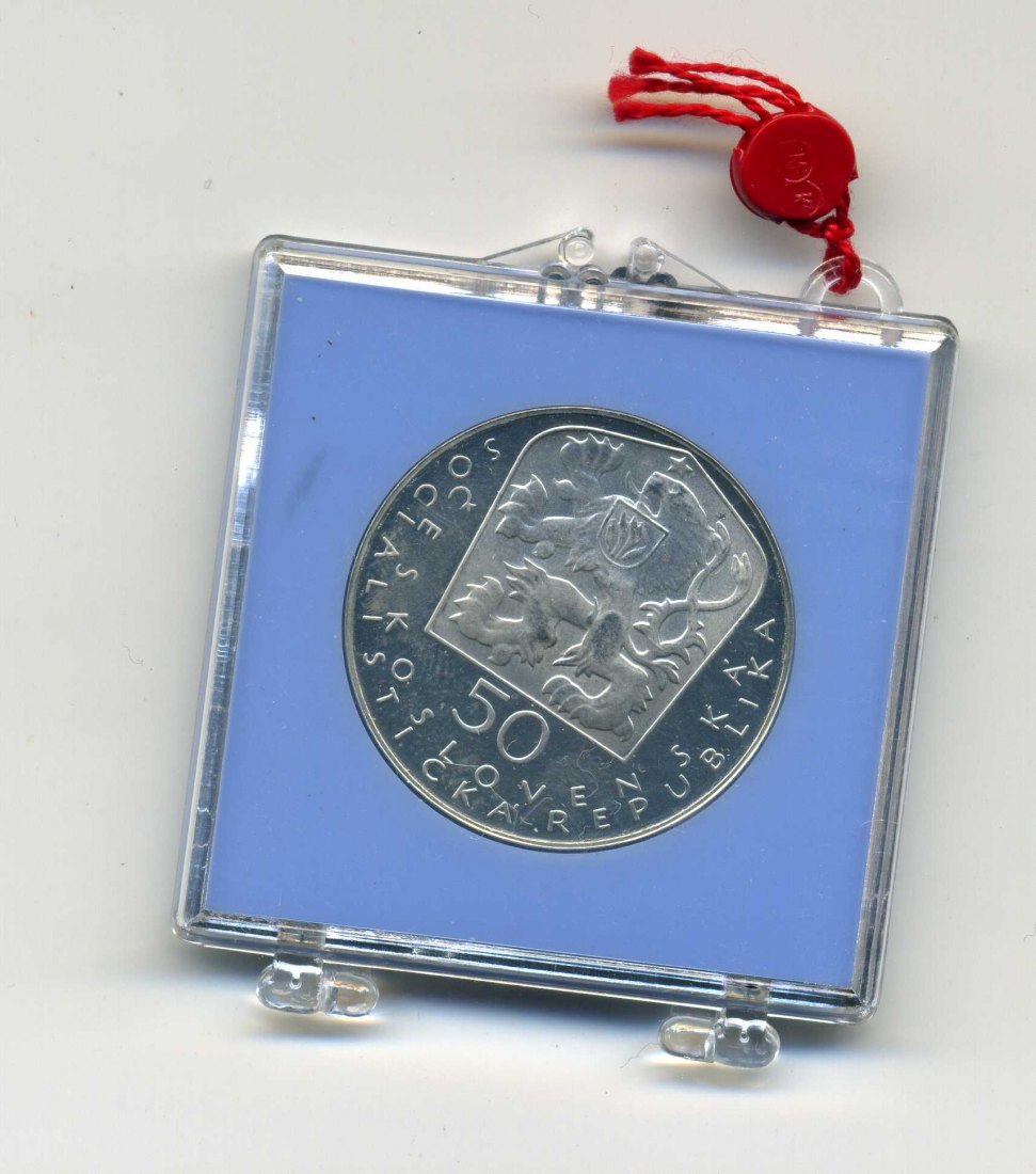 50 Kronen 1971 PP Hviezdoslav orignal Schachtel verplombt