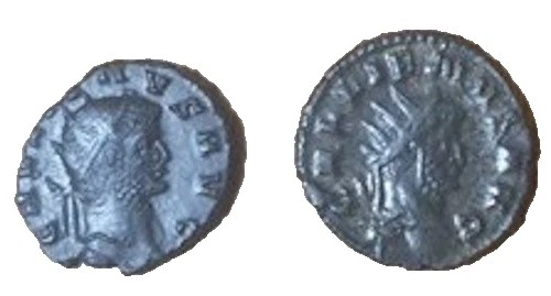  2 X Antoniniane Kaiser Gallienus_ORIENS u. FORTVNA_GARANTIERT ECHT   