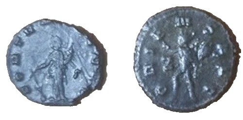  2 X Antoniniane Kaiser Gallienus_ORIENS u. FORTVNA_GARANTIERT ECHT   