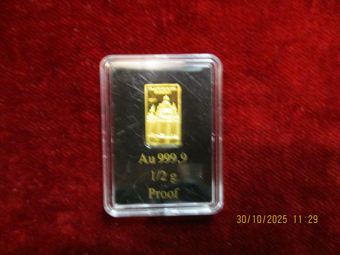  Anlagegold 999,9er Gold Gewicht: 0,5 Gramm /5   