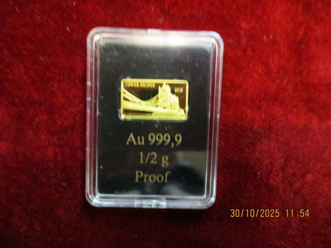  Anlagegold 999,9er Gold Gewicht: 0,5 Gramm /16   