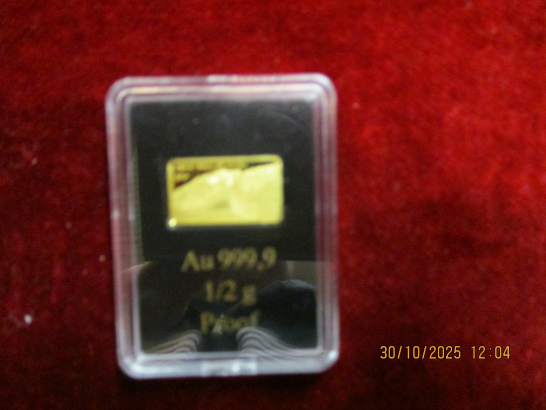  Anlagegold 999,9er Gold Gewicht: 0,5 Gramm /22   