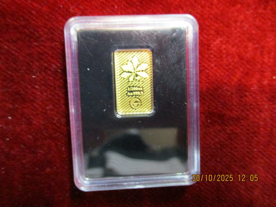  Anlagegold 999,9er Gold Gewicht: 1/200 Oz = 0,1555 Gramm /24   