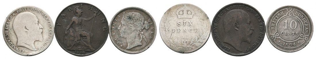 Ausland; Großbritannien; 3 Kleinmünzen