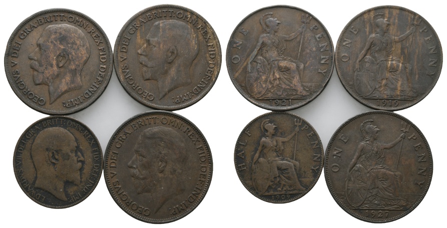 Ausland; Großbritannien; 4 Kleinmünzen