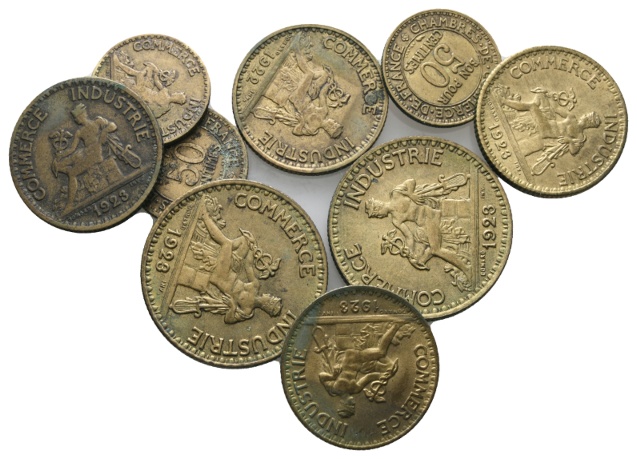 Ausland; Frankreich; 10 Kleinmünzen