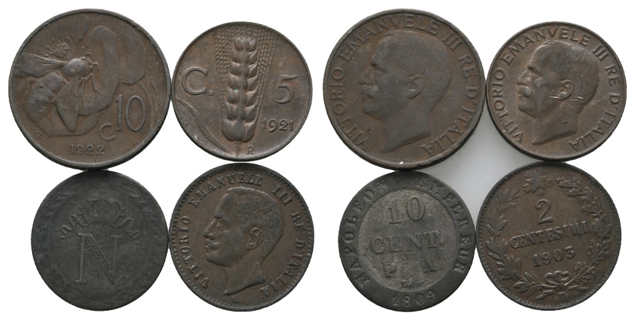 Ausland; Italien; Lot Kleinmünzen (4 Stück)