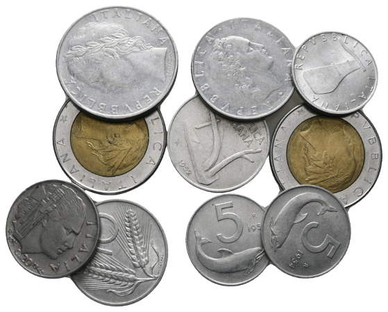Ausland; Italien; Lot Kleinmünzen (10 Stück)