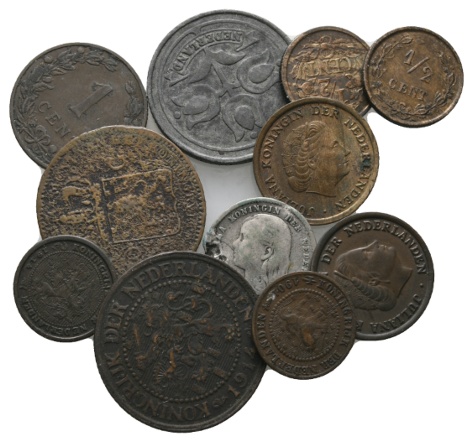Ausland; Niederlande; Lot Kleinmünzen (11 Stück)