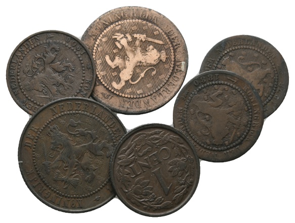 Ausland; Niederlande; Lot Kleinmünzen (6 Stück)