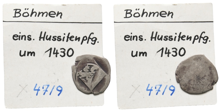 Mittelalter; Böhmen; Hussitenpfennig; 0,50 g
