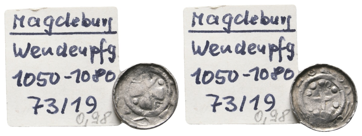 Mittelalter; Magdeburg; Wendenpfennig; 0,98 g   