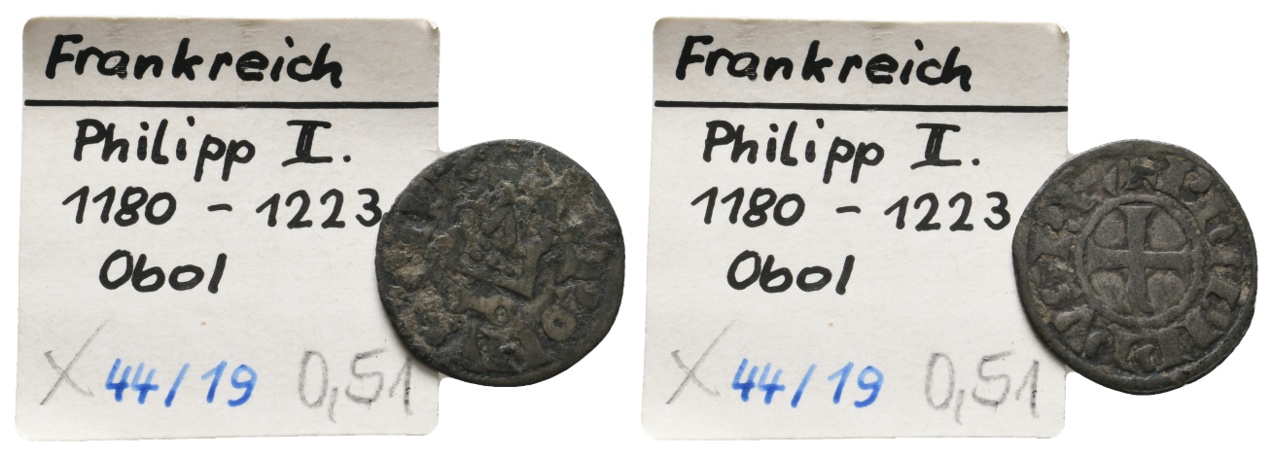 Mittelalter; Frankreich; Obol; 0,51 g