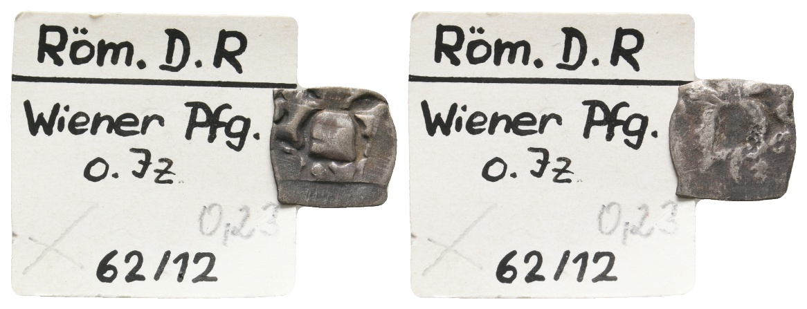  Mittelalter; Röm. D. R.; Wiener Pfennig; 0,23 g   
