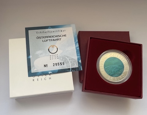 Österreich 25 Euro Niob-Münze 2007 - Österreichische Lufftfahrt