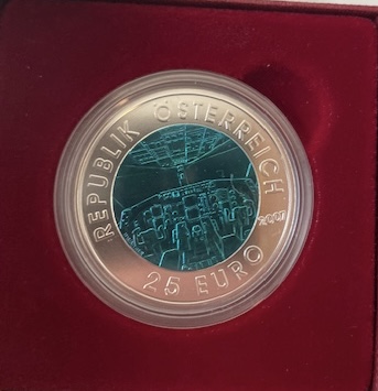 Österreich 25 Euro Niob-Münze 2007 - Österreichische Lufftfahrt