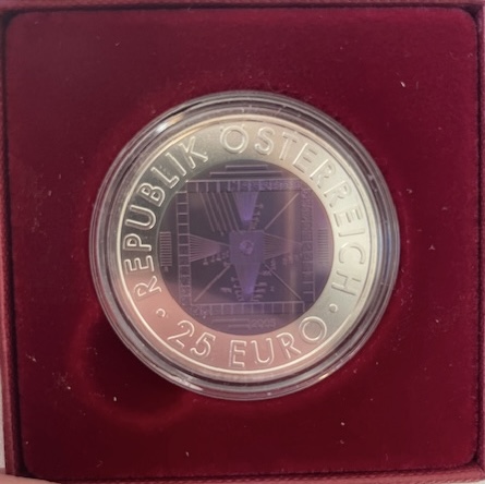 Österreich 25 Euro Niob-Münze 2005 - 50 Jahre Fernsehen
