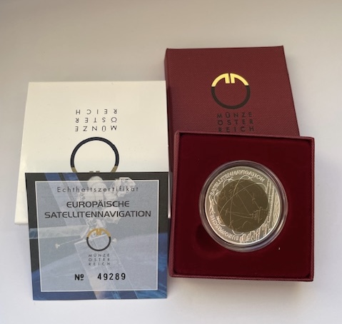 Österreich 25 Euro Niob-Münze 2006 - Europäische Satellitennavigation