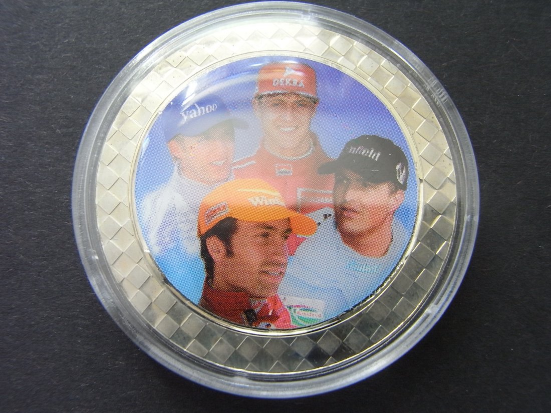  Medaille Formel I Piloten mit Farb Abbildung Schumacher 40mm   