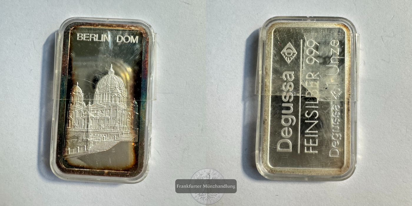 Deutschland Degussa Motivbarren Berlin Dom 1oz / 31,1g FM-Frankfurt Feinsilber: 31,1g   