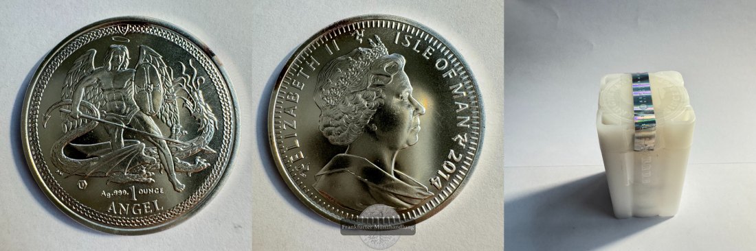  Isle of Man 20x 1 Angel (Archangel Michael) 2014 (2010-2016) FM-Frankfurt KM#1573 Feinsilber: 622g   
