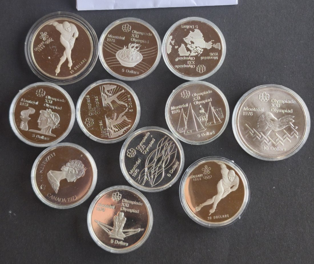  Kanadische Silbermünzen – Olympische Serie Montréal 1976   