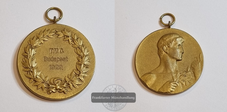  Ungarn Bronzemedaille Sportmedaille T.V.G. Budapest 1929 FM-Frankfurt   
