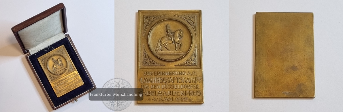  Deutschland Bronzemedaille Düsseldorfer Säbelwanderpreis 1929 FM-Frankfurt   