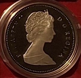  Kanada, Dollar 1987 Elizabeth II Silber 500er = 11,66g fein gekapselt   