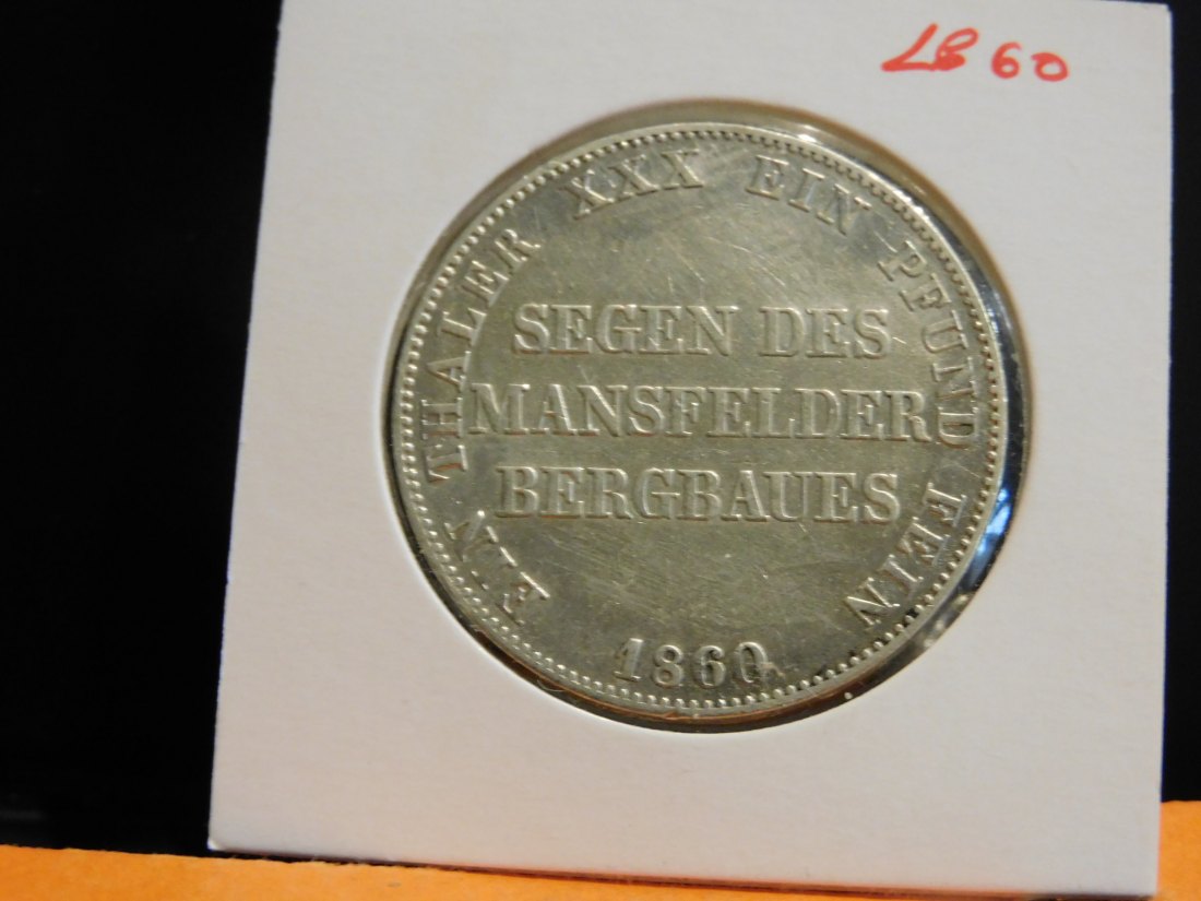  GERMANY 1 THALER 1860 PRUSSIA.GRADE-PLEASE SEE PHOTOS.   