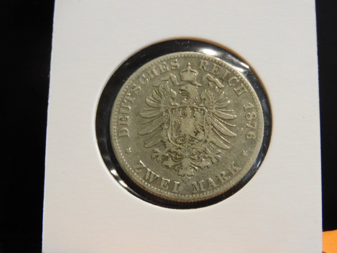  GERMANY 2 MARK 1876 BAVARIA.GRADE-PLEASE SEE PHOTOS.   