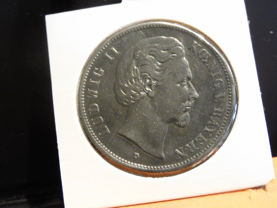 GERMANIA 5 MARK 1876 BAVARIA.GRADE-PLEASE SEE PHOTOS.