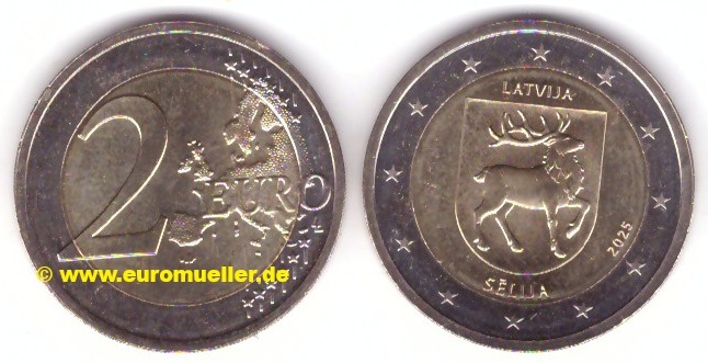 Lettland 2 Euro Gedenkmünze 2025...Selija   