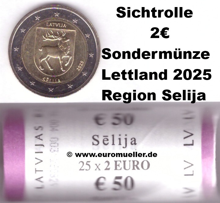 Lettland Rolle...2 Euro Gedenkmünze 2025...Selija   