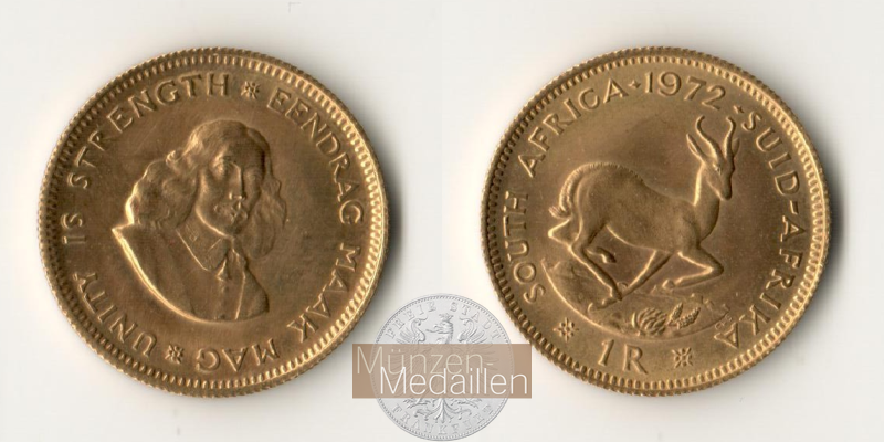Süd-Afrika MM-Frankfurt  Feingewicht: 3,66g 1 Rand 1972 