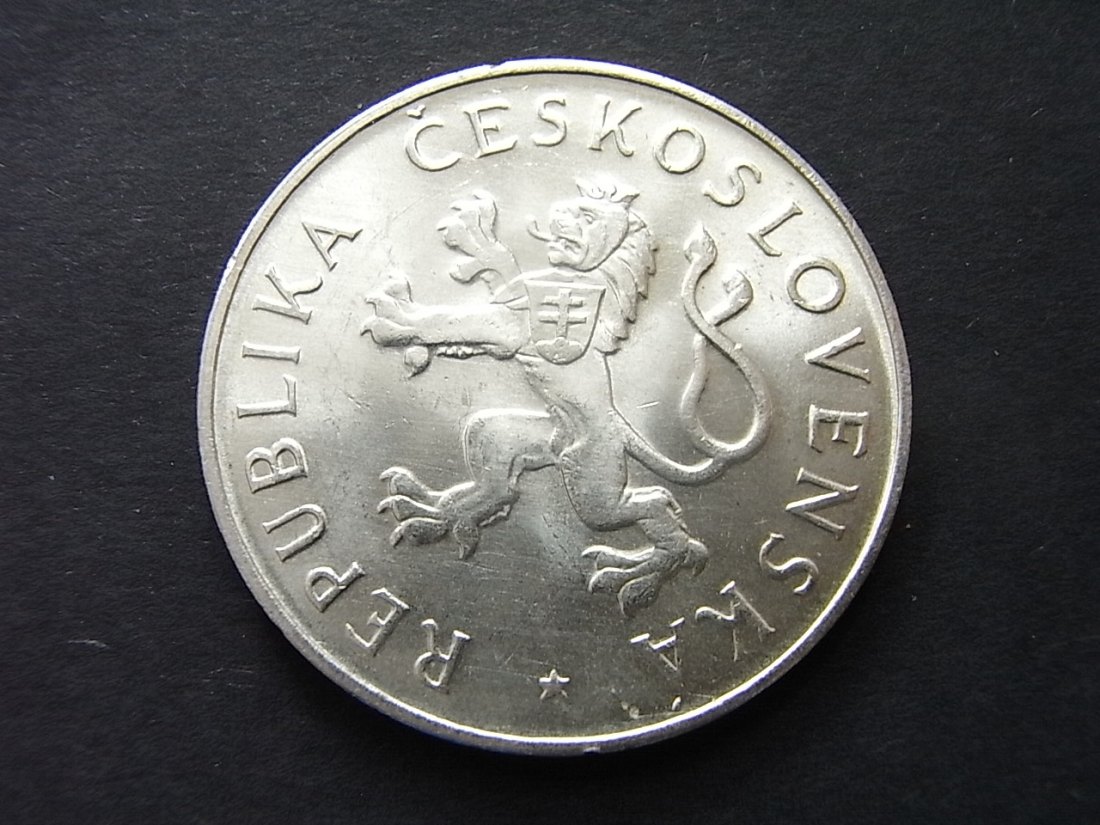  Tschechoslowakei 50 Kronen 1955 stgl Silber   