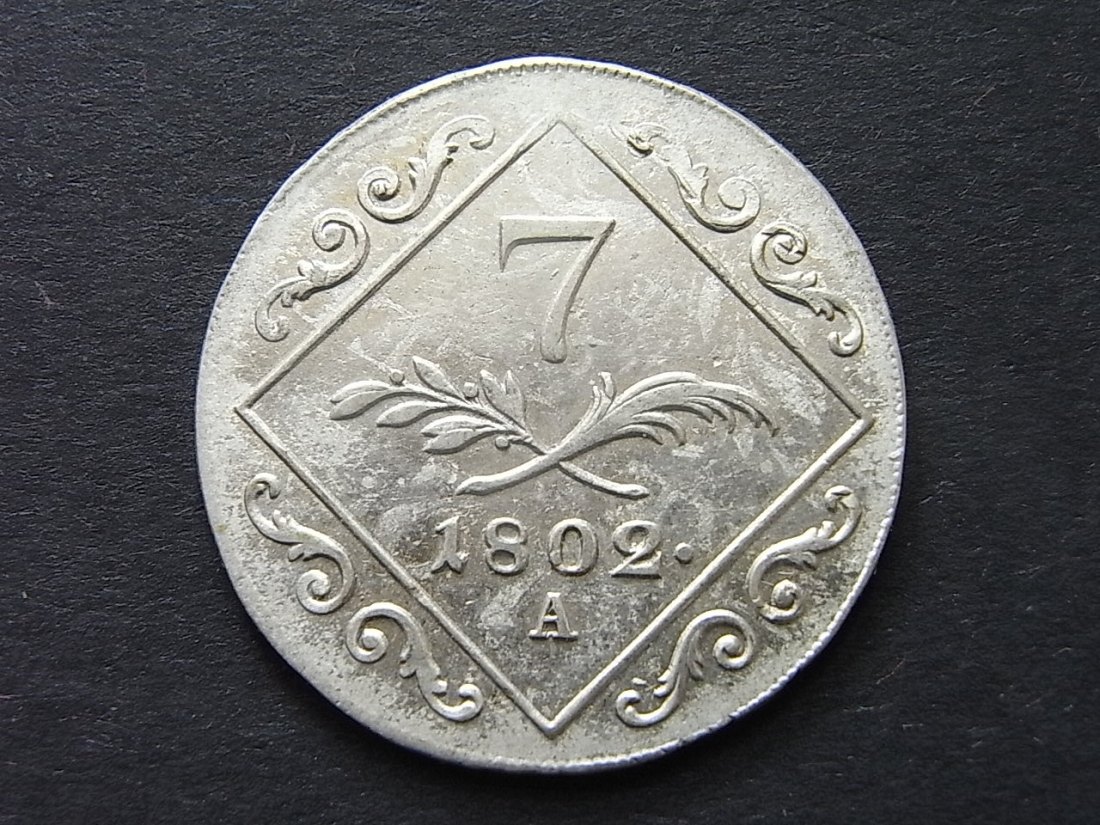  Habsburg 7 Kreuzer 1802 A unc   