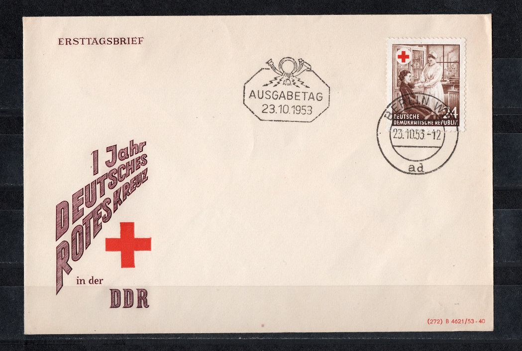  DDR 1953 Mi. 385 FDC* auf ETB Extrem Selten!!   